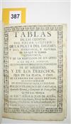 (MEXICO--1773.) Fagoaga, Francisco de. Tablas de las cuentas del valor liquido de la plata del diezmo.